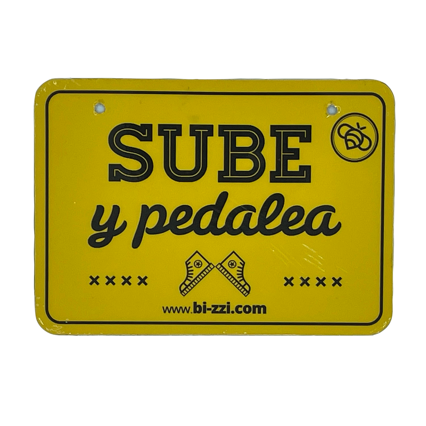 Matrícula-vintage-para-bicicleta-Sube-y-pedalea