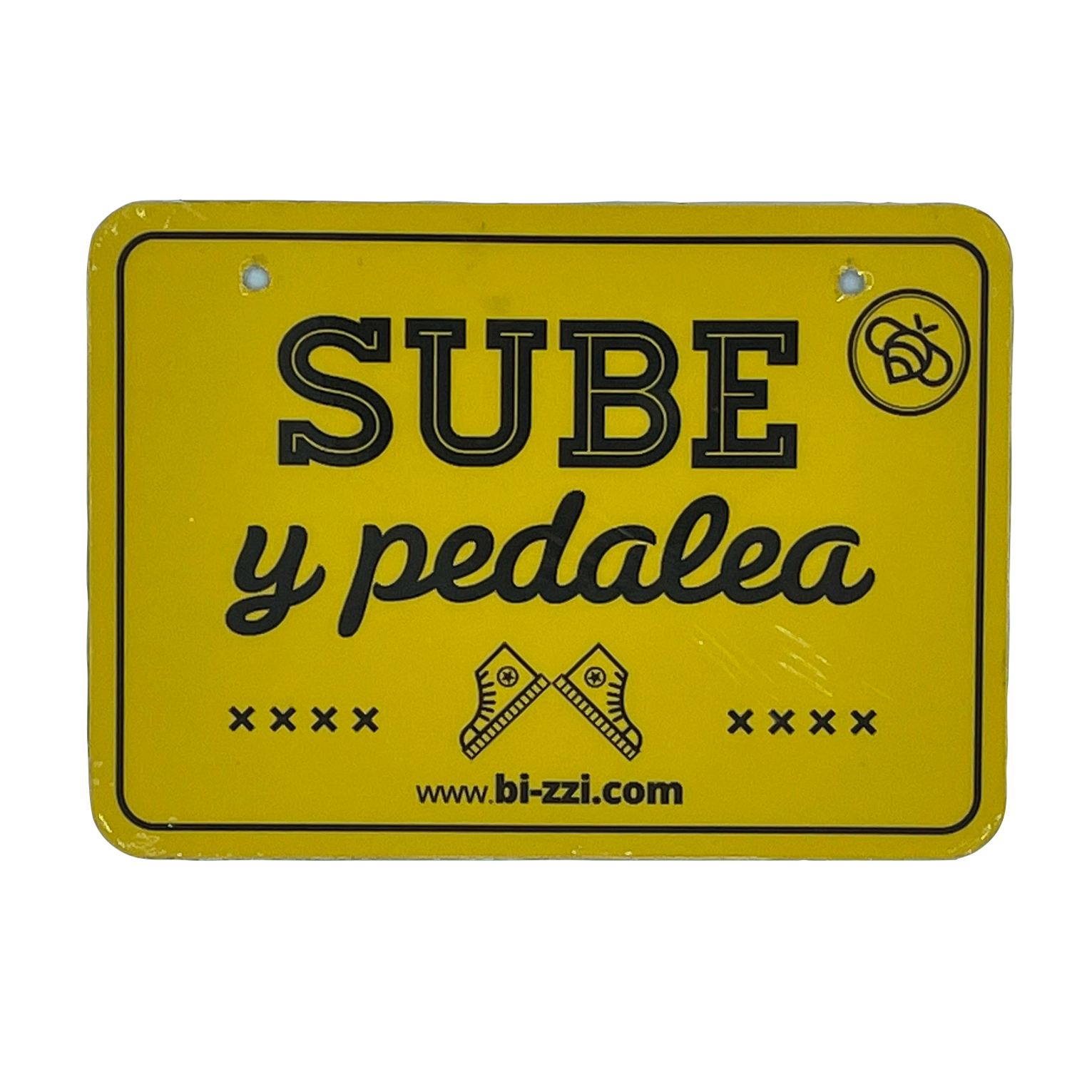 Matrícula-vintage-para-bicicleta-Sube-y-pedalea